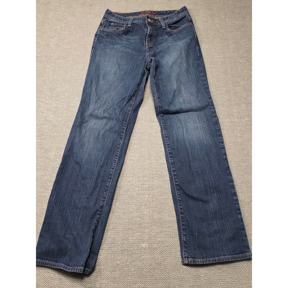 Eddie Bauer Womens Blue Denim Straight Leg Shaped Fit Jeans Size 6R